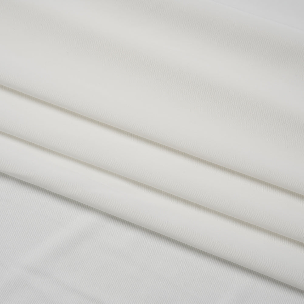 Famous Australian Designer Off White Stretch Polyester Jersey Folded