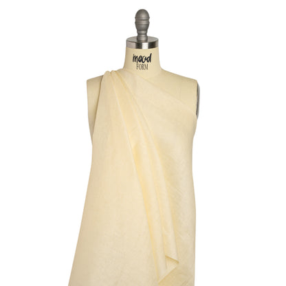 Famous Australian Designer Aged Parchment Lightweight Linen Woven Drape