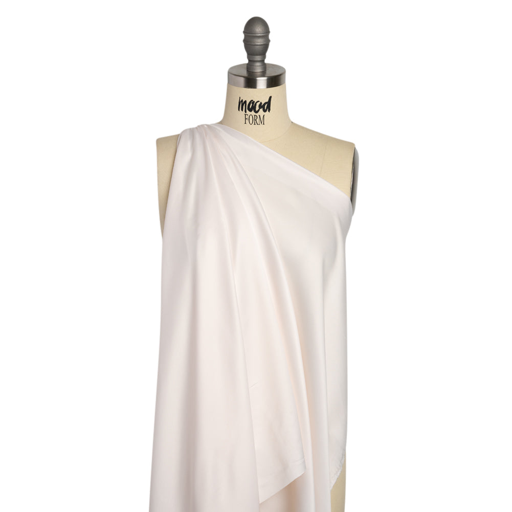 Famous Australian Designer Off White Polyester Satin Drape