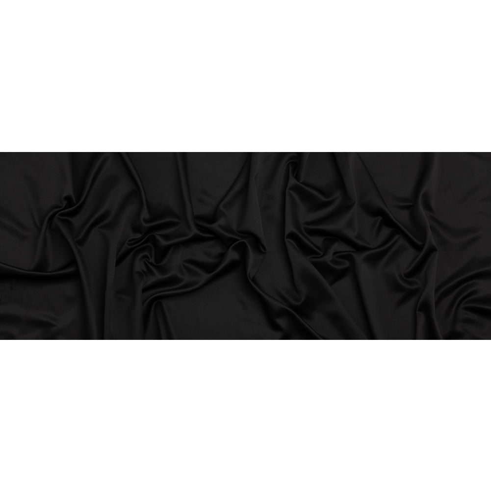 Famous Australian Designer Black Polyester Satin Full