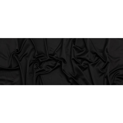 Famous Australian Designer Black Polyester Satin Full