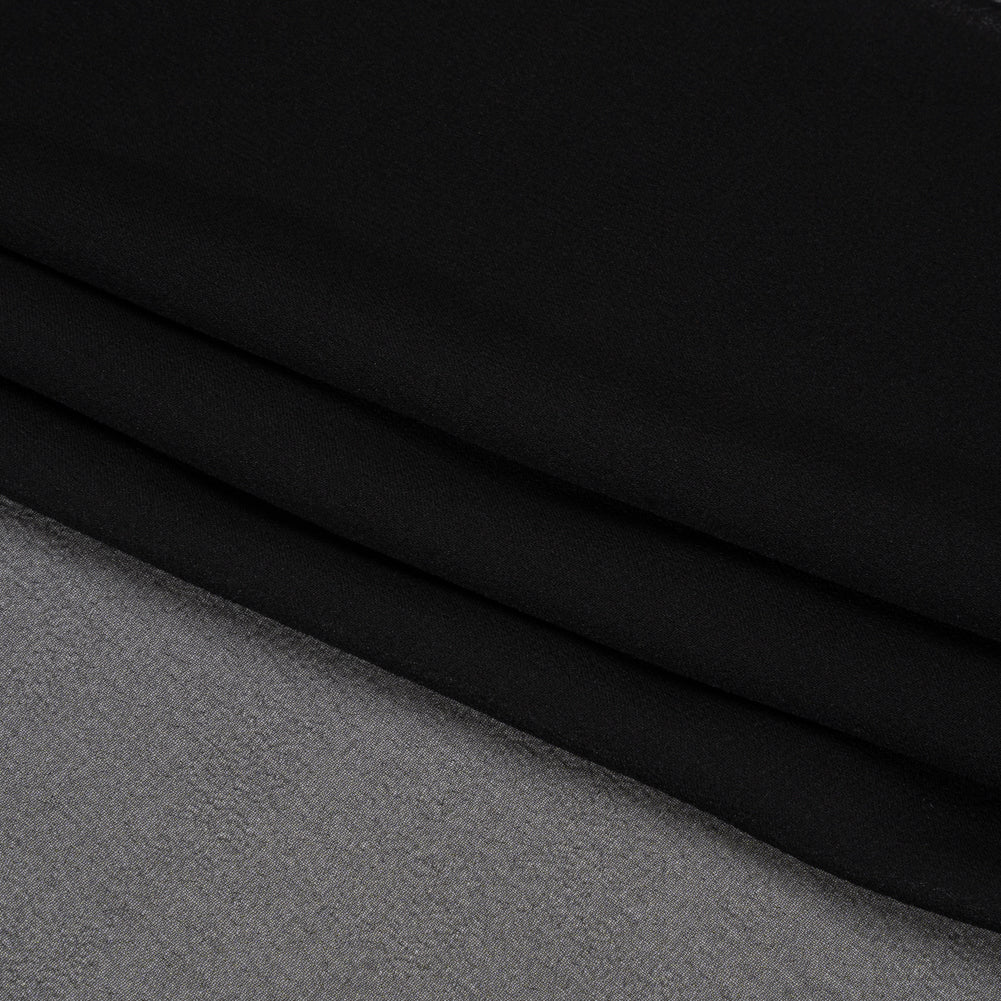 Famous Australian Designer Black Silk Georgette Folded