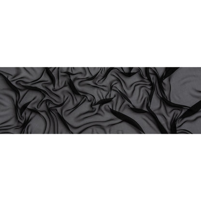 Famous Australian Designer Black Silk Georgette Full