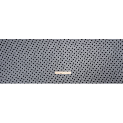 Famous Australian Designer Navy Polyester Chiffon with Satin Burnout Polka Dots Full