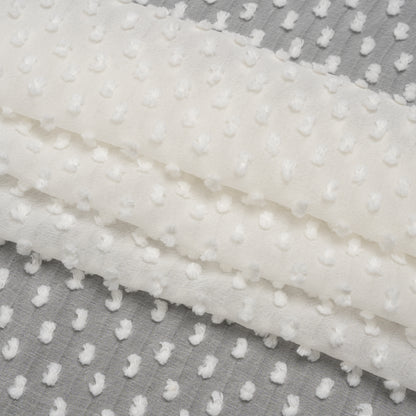 Famous Australian Designer Off White Silk Swiss Dot Folded
