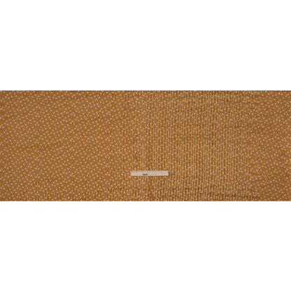 Famous Australian Designer Brown and Pink Polka Dot Silk Burnout Stripe Satin with Metallic Pinstripes Full