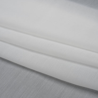 Famous Australian Designer White Shimmering Crisp Polyester Woven Folded