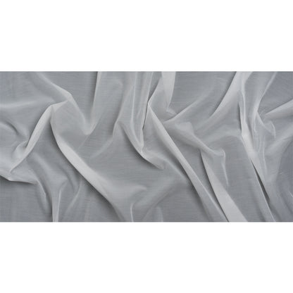 Famous Australian Designer White Shimmering Crisp Polyester Woven Full
