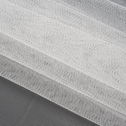 Famous Australian Designer White Polyester Tulle Folded