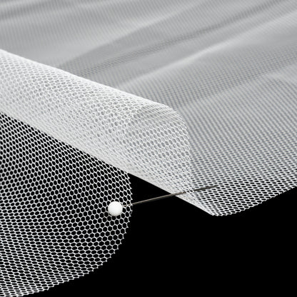 Famous Australian Designer White Polyester Tulle Detail
