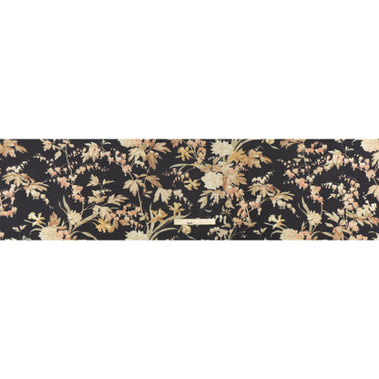 Famous Australian Designer Black and Beige Floral Stretch Polyester Jersey Full