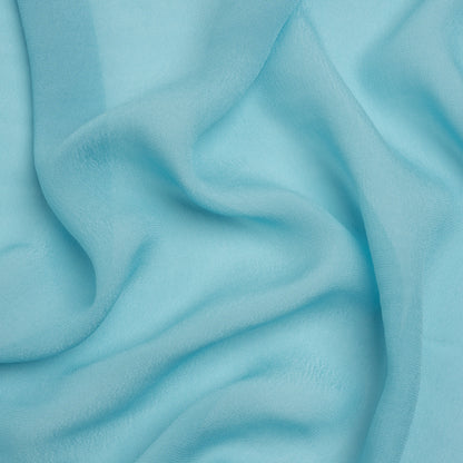 Famous Australian Designer Sky Blue Viscose Georgette