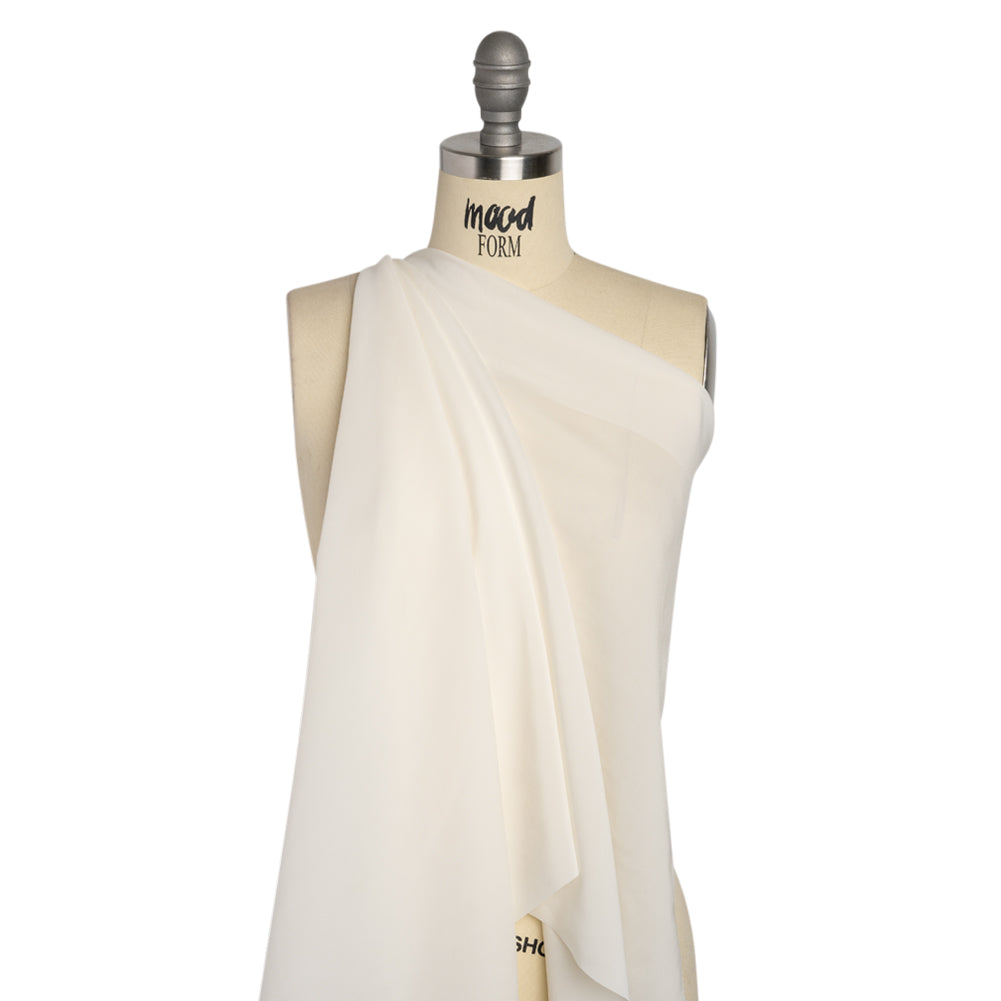 Famous Australian Designer Off White Stretch Viscose Lining Drape
