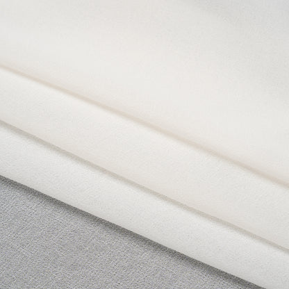 Famous Australian Designer Egret Polyester Georgette Folded