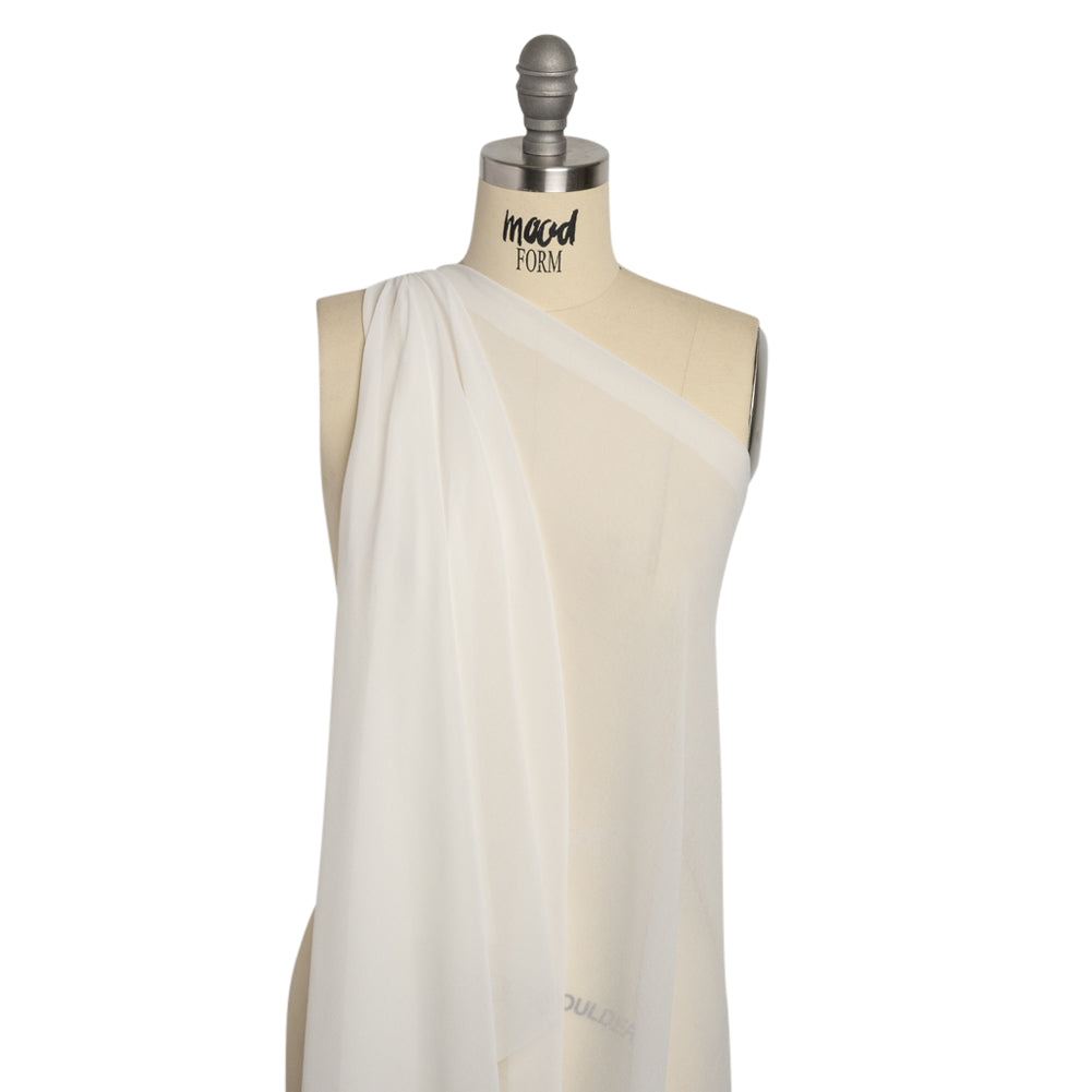 Famous Australian Designer Egret Polyester Georgette Drape