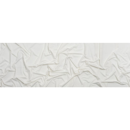 Famous Australian Designer White Stretch Polyester Jersey Full