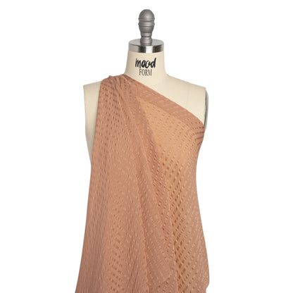 Famous Australian Designer Clay Silk Chiffon with Satin Faced Stripes Drape