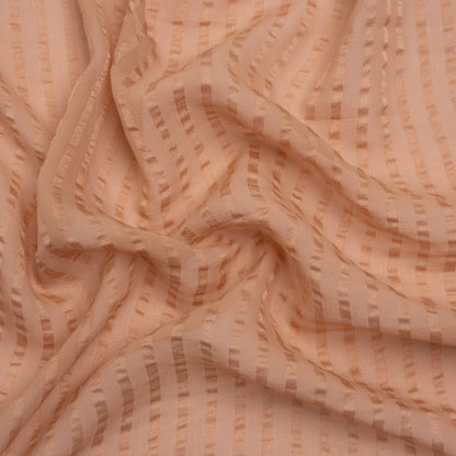 Famous Australian Designer Clay Silk Chiffon with Satin Faced Stripes