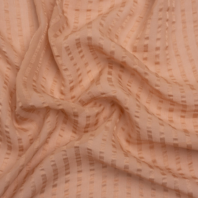 Famous Australian Designer Clay Silk Chiffon with Satin Faced Stripes