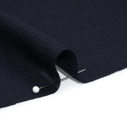 Famous Australian Designer Midnight Monochrome Pinstripes Crinkled Silk Georgette Detail
