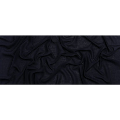 Famous Australian Designer Midnight Monochrome Pinstripes Crinkled Silk Georgette Full