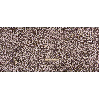Famous Australian Designer Muted Orchid and Brown Leopard Spots Silk Woven Drape