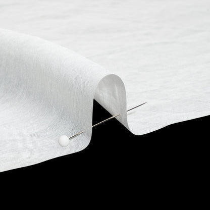 Famous Australian Designer White Cotton and Polyester Voile Detail