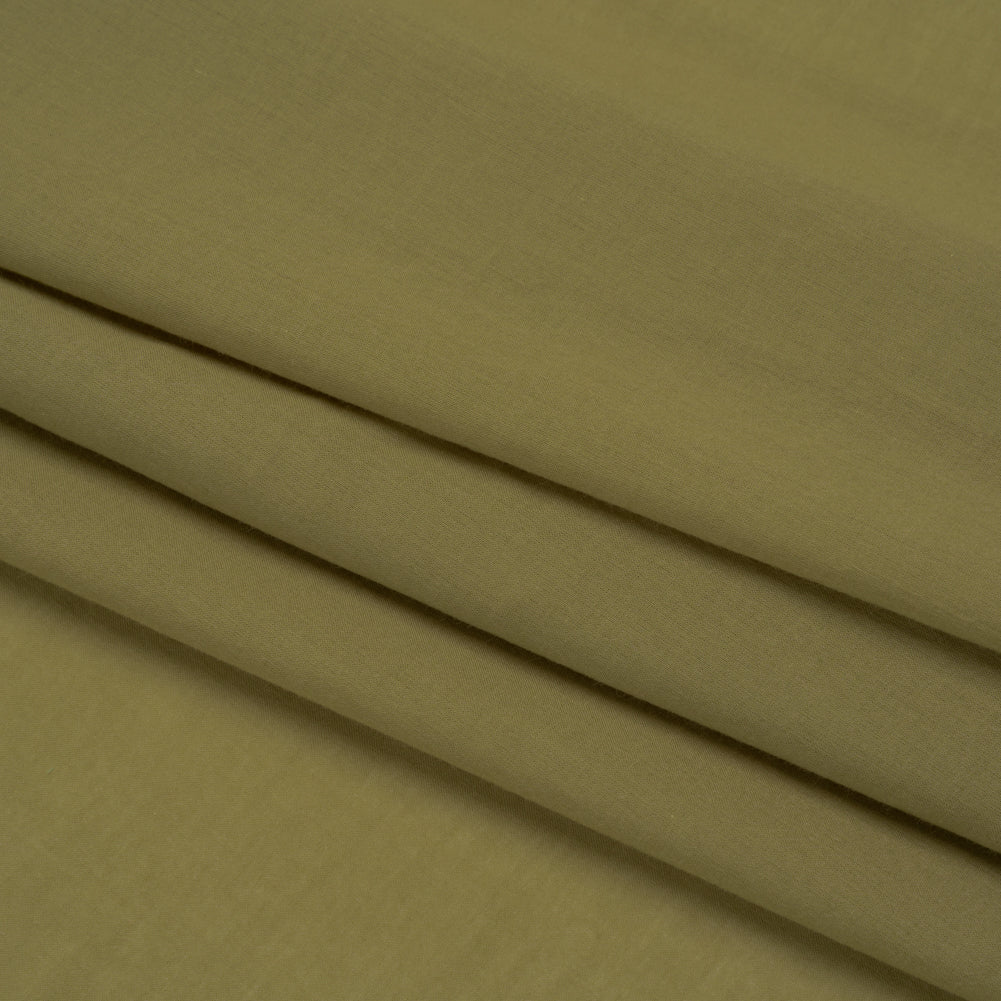 Famous Australian Designer Green Olive Cotton Voile Folded