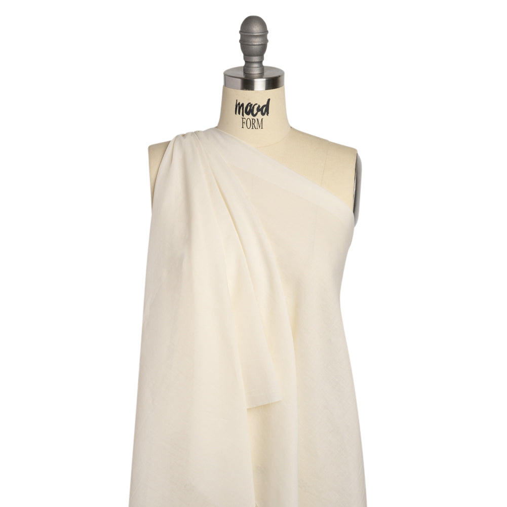 Famous Australian Designer Off White Cotton Voile Drape