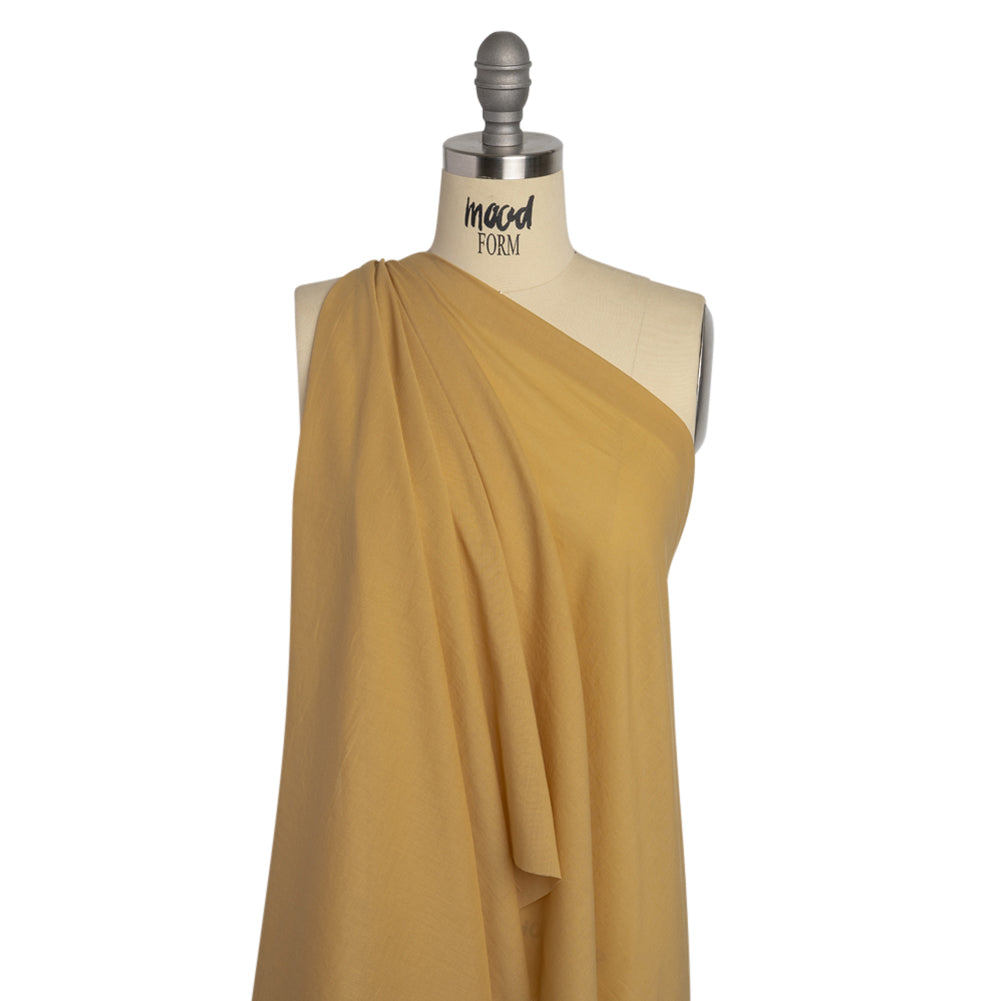 Famous Australian Designer Gold Cotton Voile Drape