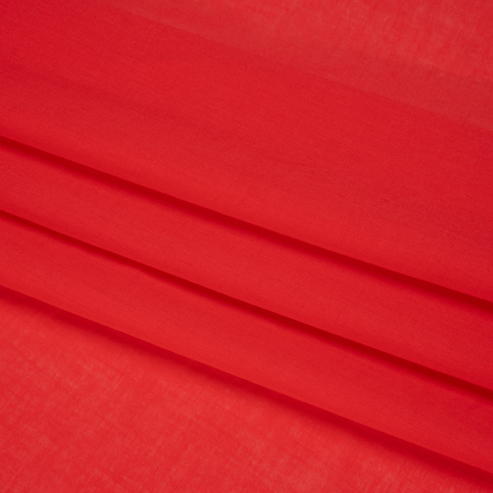 Famous Australian Designer Hot Coral Cotton Voile Folded