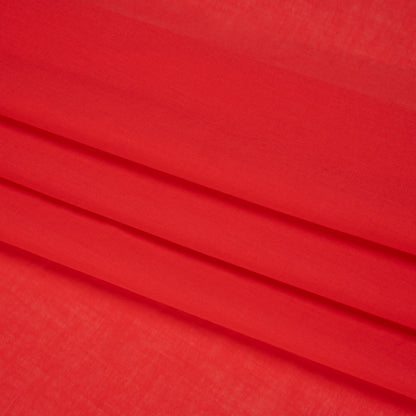 Famous Australian Designer Hot Coral Cotton Voile Folded
