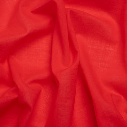 Famous Australian Designer Hot Coral Cotton Voile