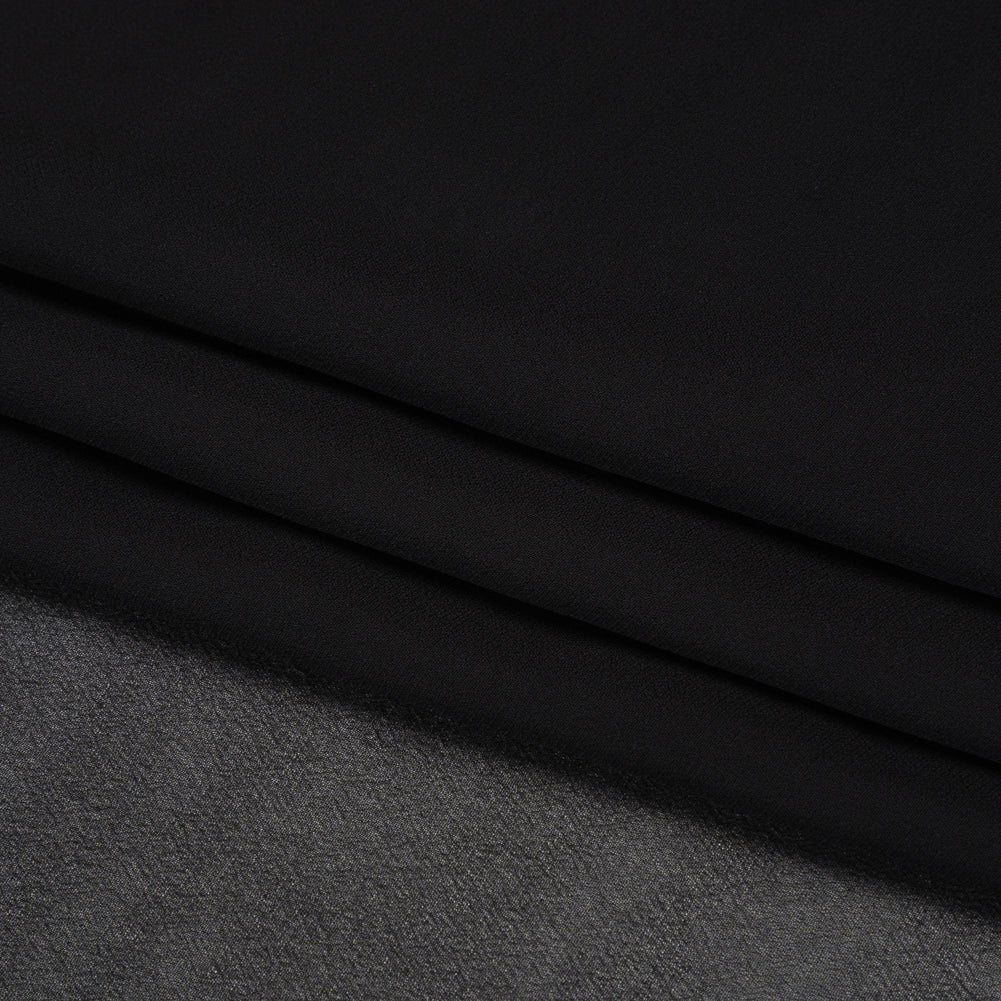 Famous Australian Designer Black Viscose Georgette Folded