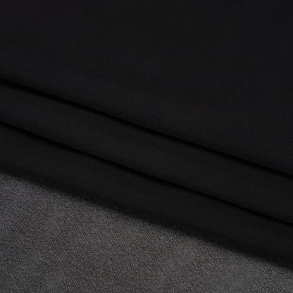Famous Australian Designer Black Viscose Georgette Folded
