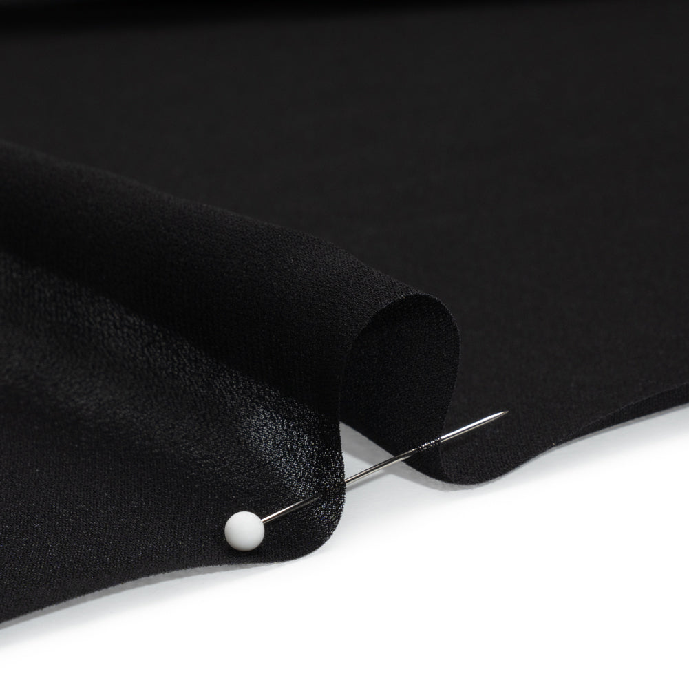 Famous Australian Designer Black Viscose Georgette Detail