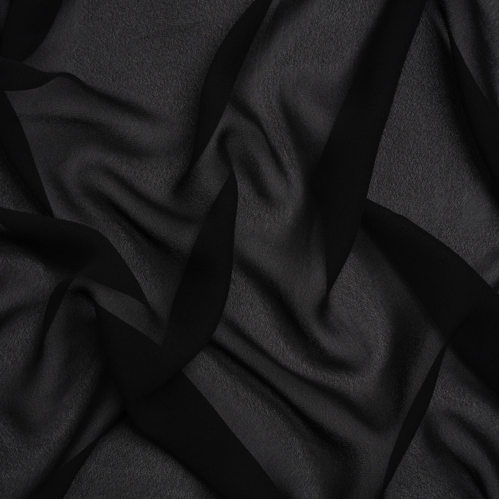 Famous Australian Designer Black Viscose Georgette