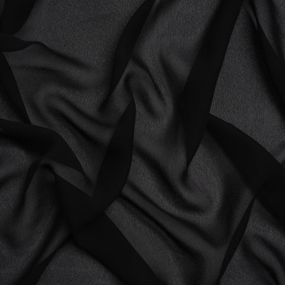 Famous Australian Designer Black Viscose Georgette