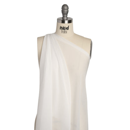 Famous Australian Designer White Viscose Georgette Drape