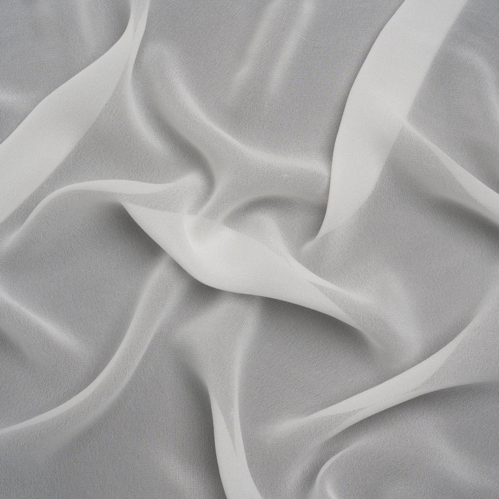 Famous Australian Designer White Viscose Georgette