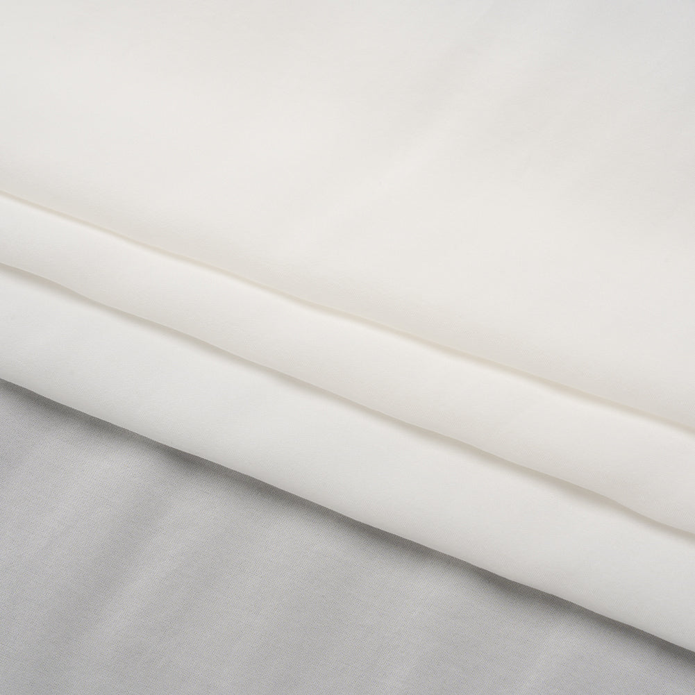 Famous Australian Designer Off White Viscose Crepe de Chine Folded