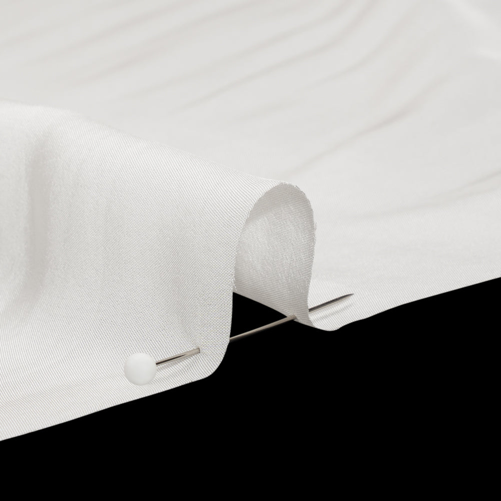 Famous Australian Designer Off White Viscose Crepe de Chine Detail