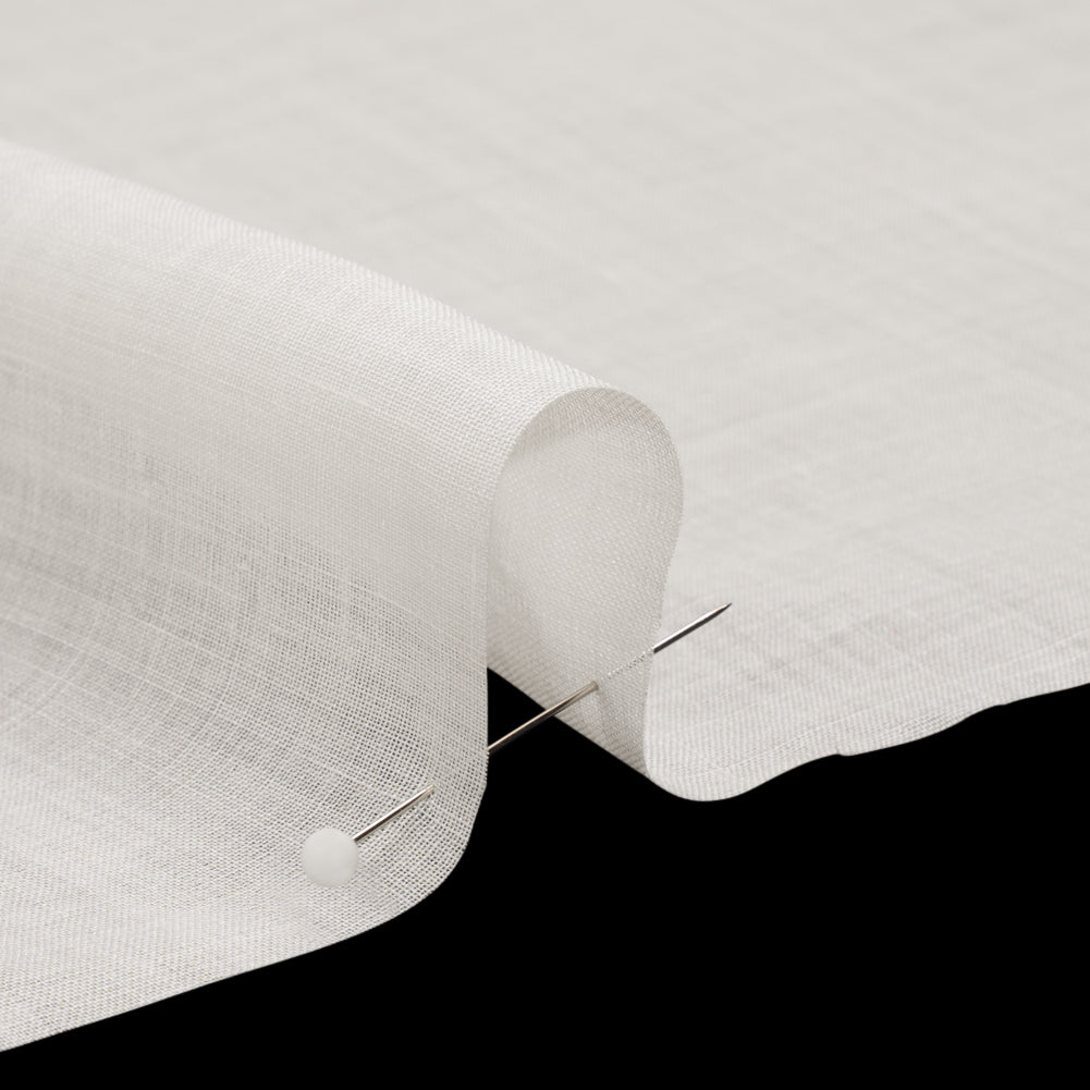 Famous Australian Designer Ivory Lightweight Ramie Woven Detail