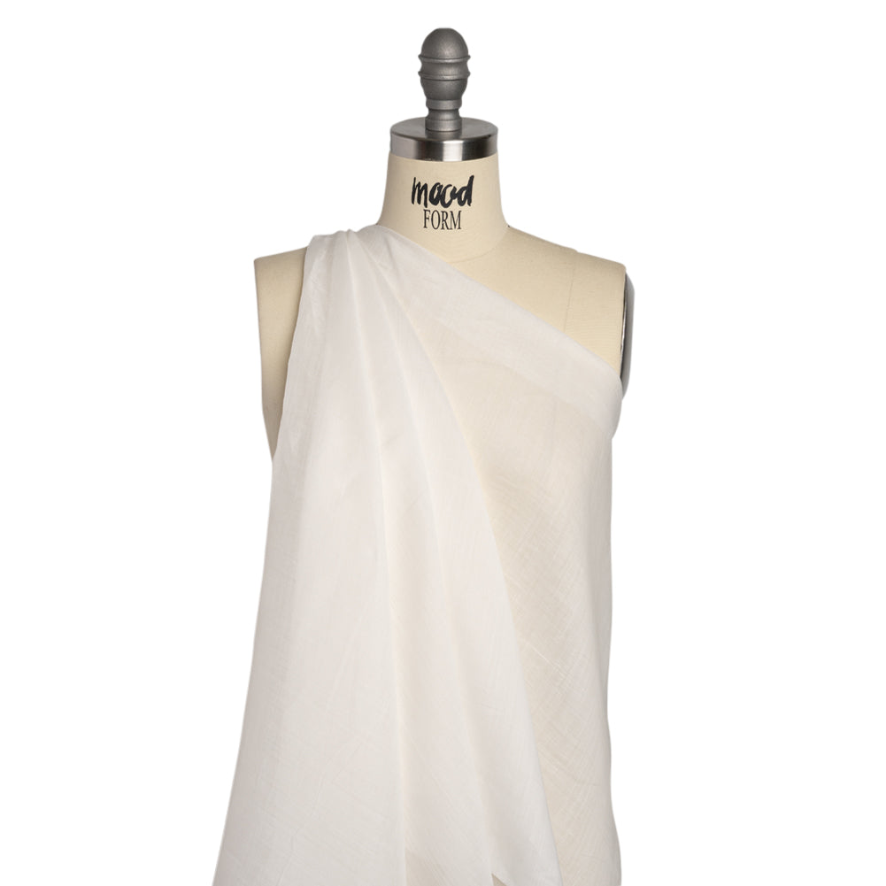 Famous Australian Designer Ivory Lightweight Ramie Woven Drape