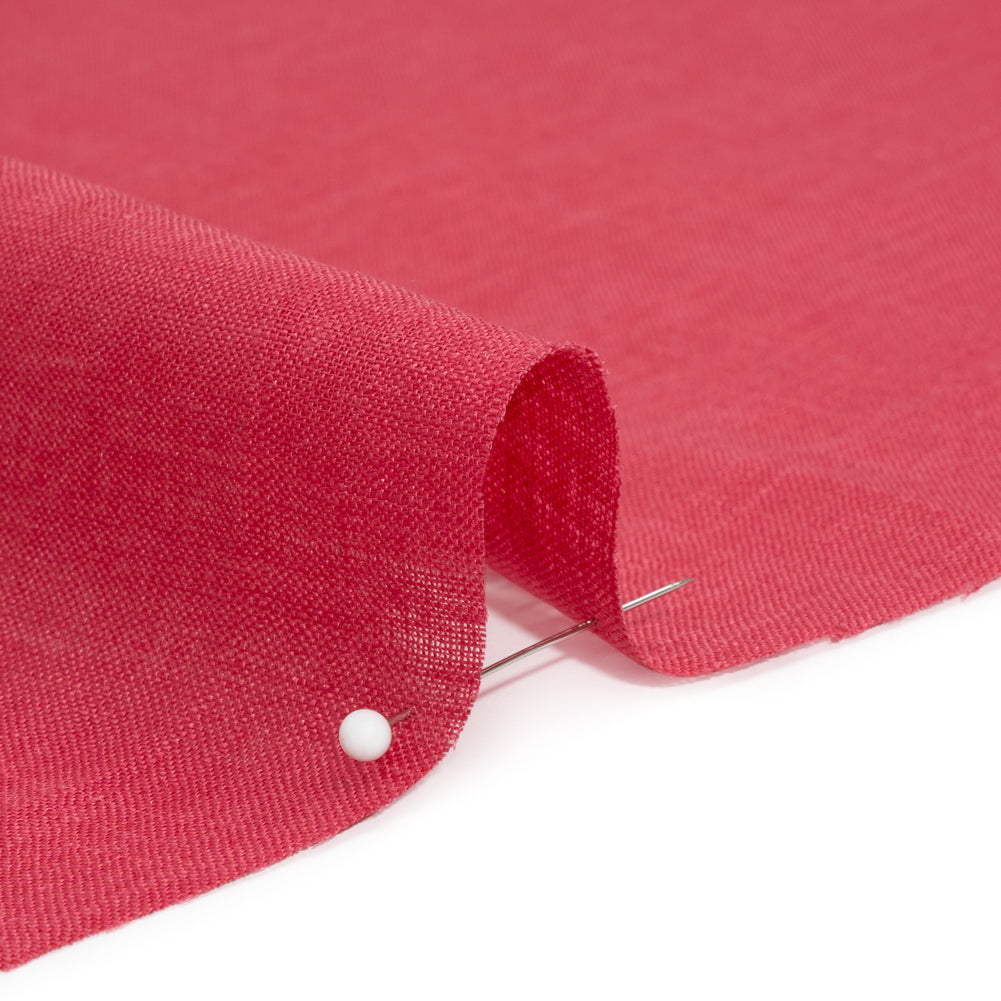 Famous Australian Designer Magenta Lightweight Linen Woven Detail