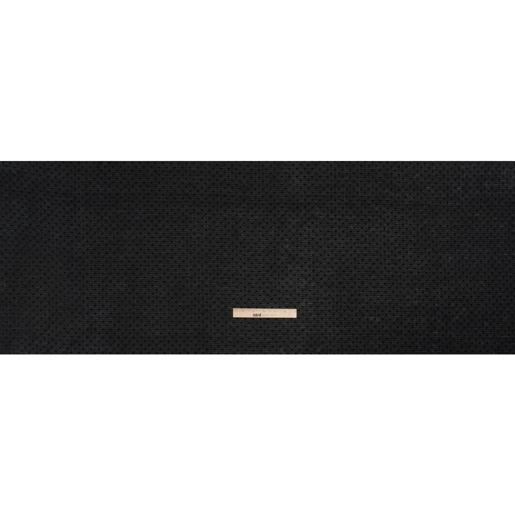 Famous Australian Designer Black Swiss Dot Gridded Cotton Woven Full