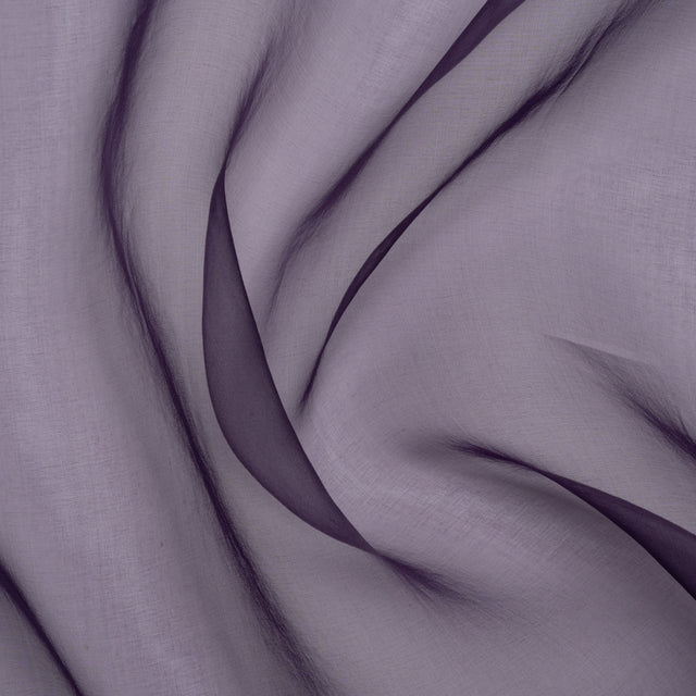 Famous Australian Designer Eggplant Lightweight Silk Organza