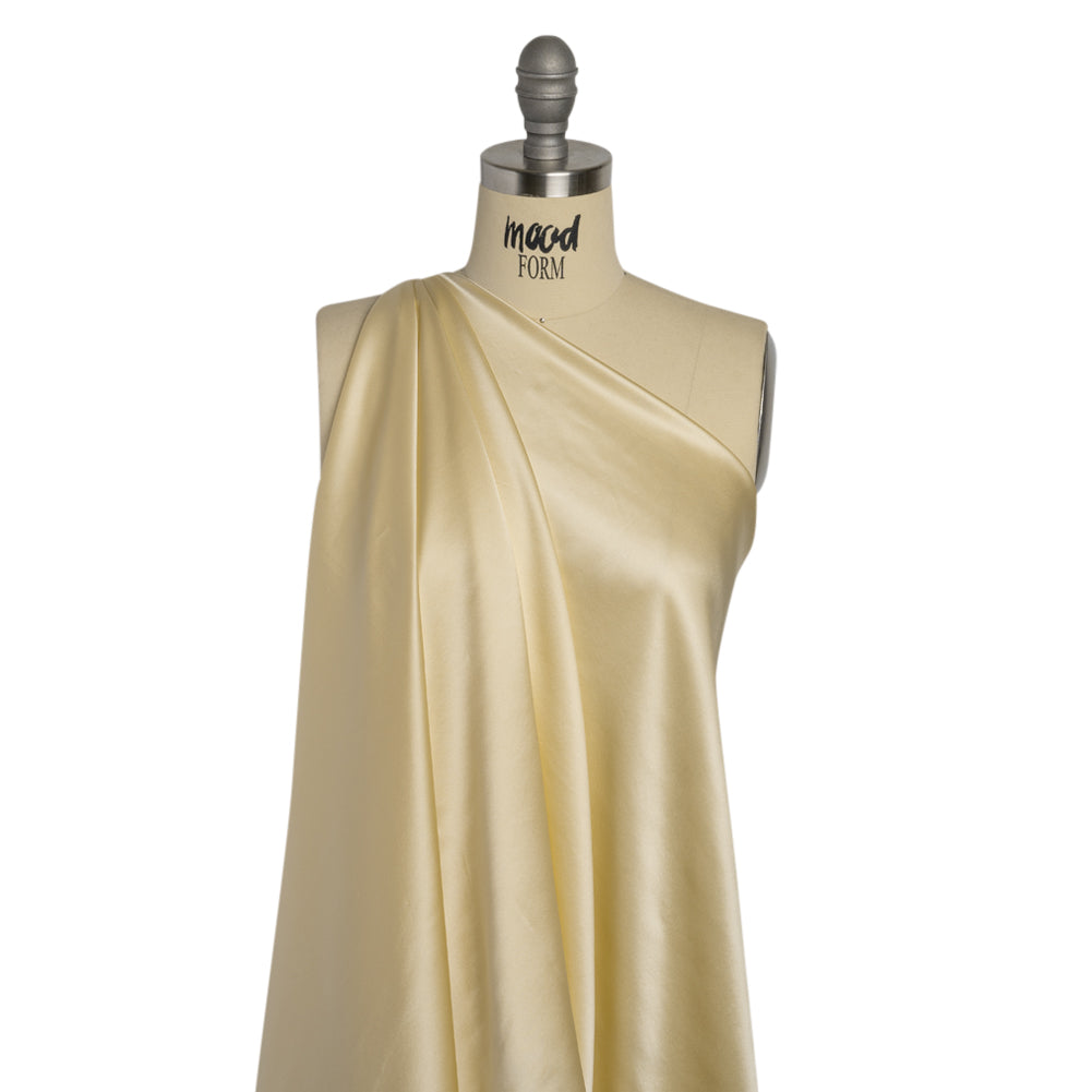 Famous Australian Designer Champagne Lightweight Silk Satin Drape