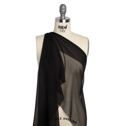 Famous Australian Designer Soil Crinkled Silk Chiffon Drape