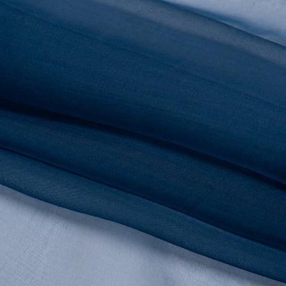 Famous Australian Designer Navy Lightweight Silk Organza Folded
